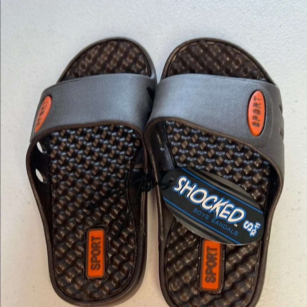 Sport‎ Boys' Sandals - brown and Orange Size 10/11